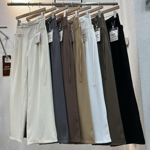 KELTIS Pocket Loose Pleated Trousers
